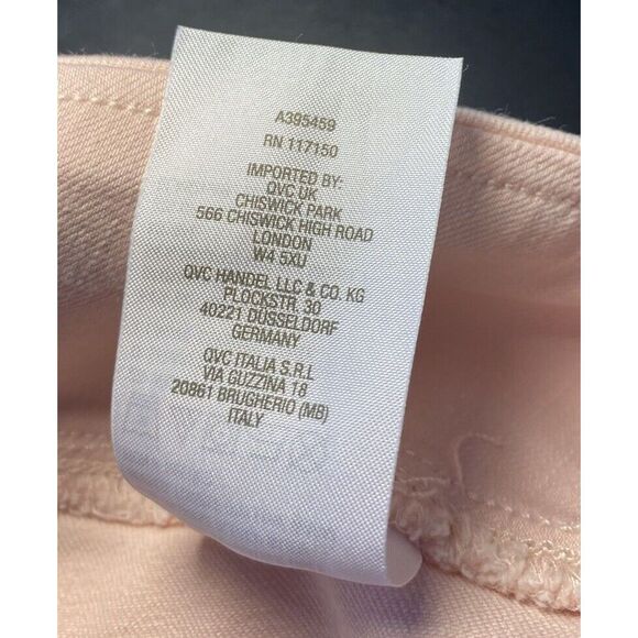 Belle Kim Gravel 26w Cut Off Shorts Fringed Soft Pink Stretch Modal Cotton - Picture 4 of 10